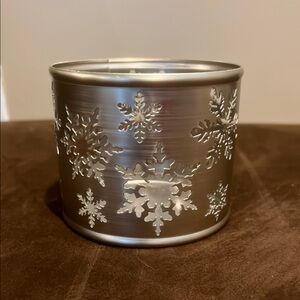 Silver Snowflake Candle Holder